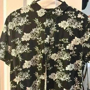 Forever 21 Button Up Dress Casual Button Up Shirt Vintage